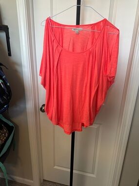 American Eagle Outfitters Neon Coral Dolman Tunic Top